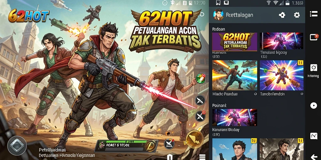 Tampilan gameplay seru dalam 62HOT yang penuh aksi.