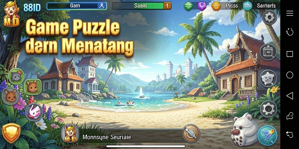 Screenshot gameplay 88ID menunjukkan tantangan puzzle yang menarik.