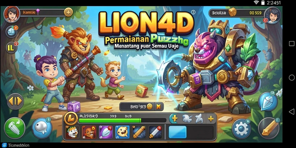 Tampilan gameplay LION4D dengan teka-teki menarik.